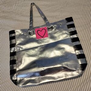 Chrome And Pink Spike Tote